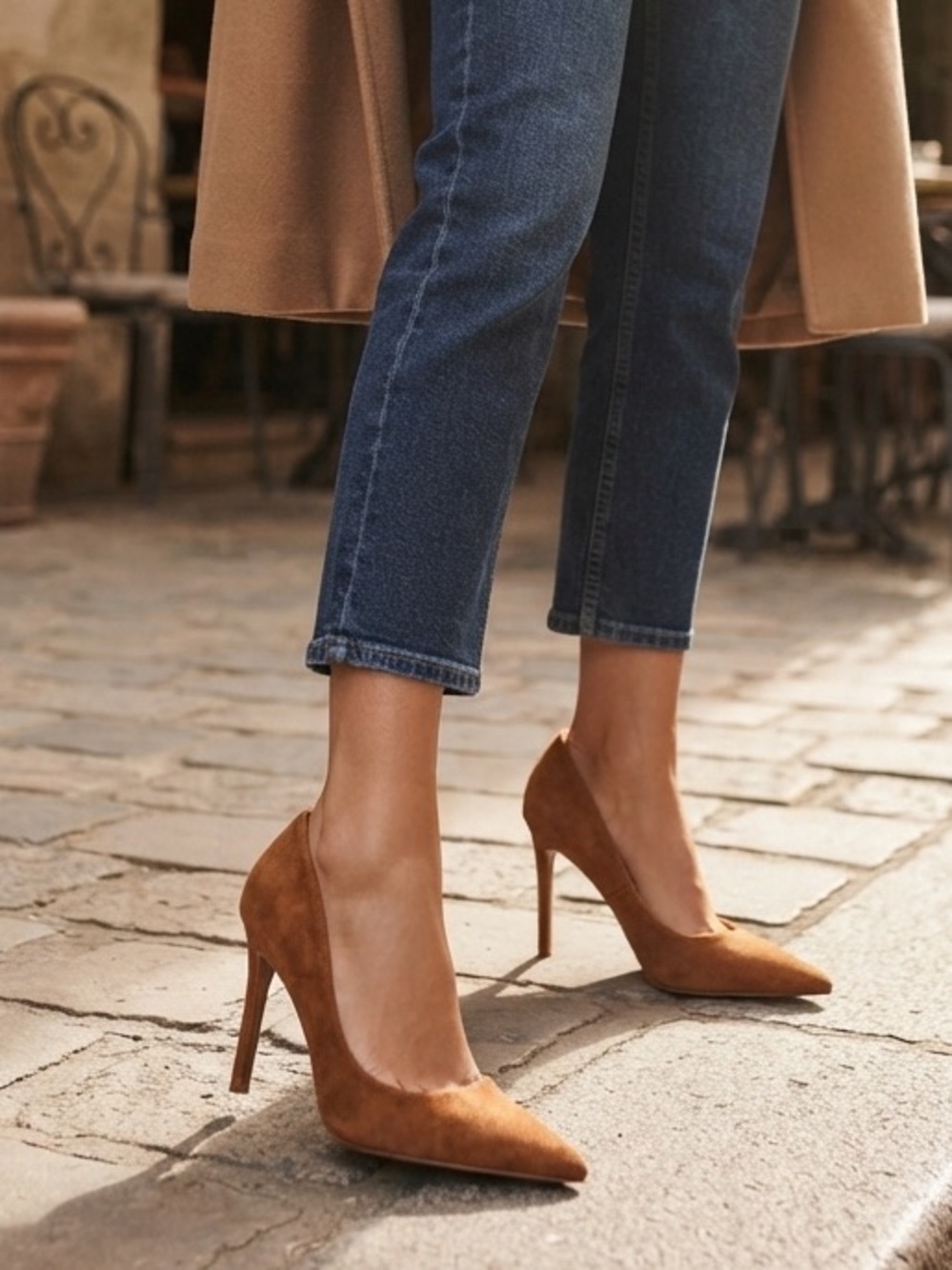 Steve Madden Brown Suede Pointed-Toe Stiletto Heels